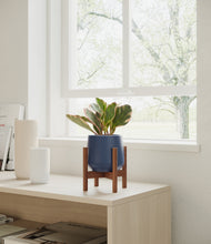 Load image into Gallery viewer, Deep Navy stand:walnut