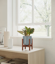 Load image into Gallery viewer, Misty Blue stand:walnut