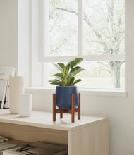 Load image into Gallery viewer, Deep Navy stand:walnut