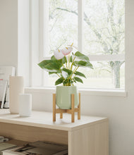 Load image into Gallery viewer, Turquoise stand:bamboo