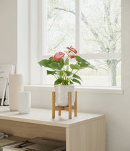 Load image into Gallery viewer, Hammered Ivory stand:bamboo