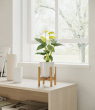 Load image into Gallery viewer, Hammered Ivory stand:bamboo