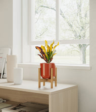 Load image into Gallery viewer, Glossy Red stand:bamboo