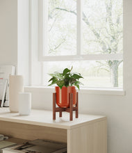 Load image into Gallery viewer, Glossy Red stand:walnut