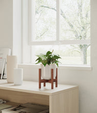 Load image into Gallery viewer, Snowdrift White stand:walnut