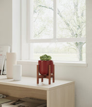 Load image into Gallery viewer, Striped Cherry Red stand:walnut