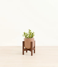 Load image into Gallery viewer, Hammered Peach Pink stand:walnut