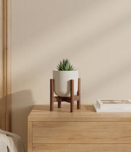 Load image into Gallery viewer, Natural Bamboo stand:walnut