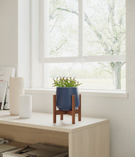 Load image into Gallery viewer, Deep Navy stand:walnut