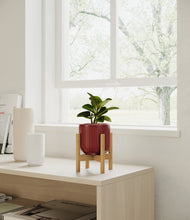 Load image into Gallery viewer, Striped Cherry Red stand:bamboo