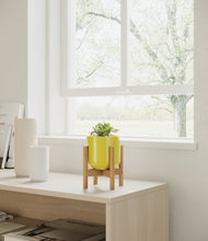 Load image into Gallery viewer, Key Lime Yellow stand:bamboo