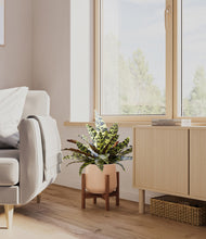 Load image into Gallery viewer, Gentle Pink stand:walnut