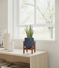 Load image into Gallery viewer, Deep Navy stand:walnut