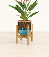 Load image into Gallery viewer, Hammered Peach Pink stand:bamboo