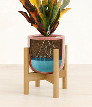 Load image into Gallery viewer, Hammered Rose Pink stand:bamboo