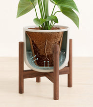 Load image into Gallery viewer, Natural Bamboo stand:walnut