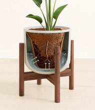 Load image into Gallery viewer, Natural Bamboo stand:walnut