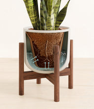 Load image into Gallery viewer, Natural Bamboo stand:walnut