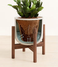 Load image into Gallery viewer, Natural Bamboo stand:walnut