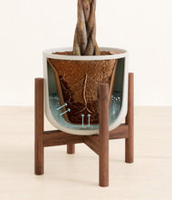 Load image into Gallery viewer, Natural Bamboo stand:walnut