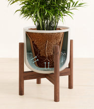 Load image into Gallery viewer, Natural Bamboo stand:walnut