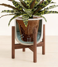 Load image into Gallery viewer, Natural Bamboo stand:walnut