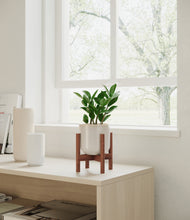 Load image into Gallery viewer, Snowdrift White stand:walnut