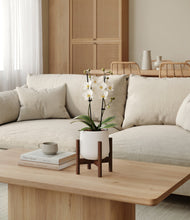 Load image into Gallery viewer, White stand:walnut