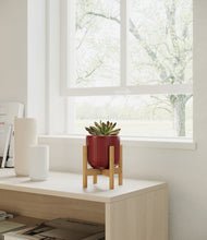 Load image into Gallery viewer, Striped Cherry Red stand:bamboo