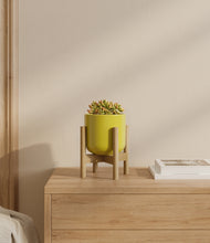 Load image into Gallery viewer, Key Lime Yellow stand:bamboo