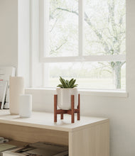Load image into Gallery viewer, Snowdrift White stand:walnut
