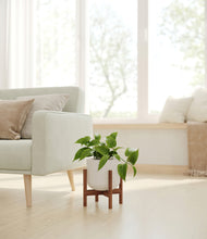 Load image into Gallery viewer, Natural Bamboo stand:walnut