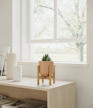 Load image into Gallery viewer, Striped Peach Pink stand:bamboo