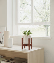 Load image into Gallery viewer, Snowdrift White stand:walnut