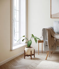 Load image into Gallery viewer, Shiny EggWhite stand:walnut
