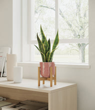 Load image into Gallery viewer, Hammered Rose Pink stand:bamboo
