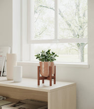 Load image into Gallery viewer, Hammered Peach Pink stand:walnut
