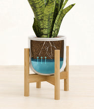 Load image into Gallery viewer, Hammered Ivory stand:bamboo
