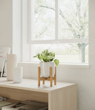 Load image into Gallery viewer, Hammered Ivory stand:bamboo
