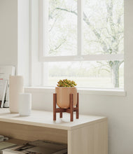 Load image into Gallery viewer, Striped Peach Pink stand:walnut
